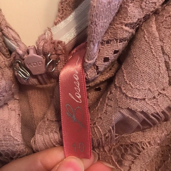 Pink Lace off shoulder Dress - Picture 6 of 10